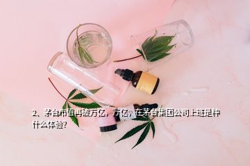 2、茅臺(tái)市值再破萬億，萬億，在茅臺(tái)集團(tuán)公司上班是種什么體驗(yàn)？